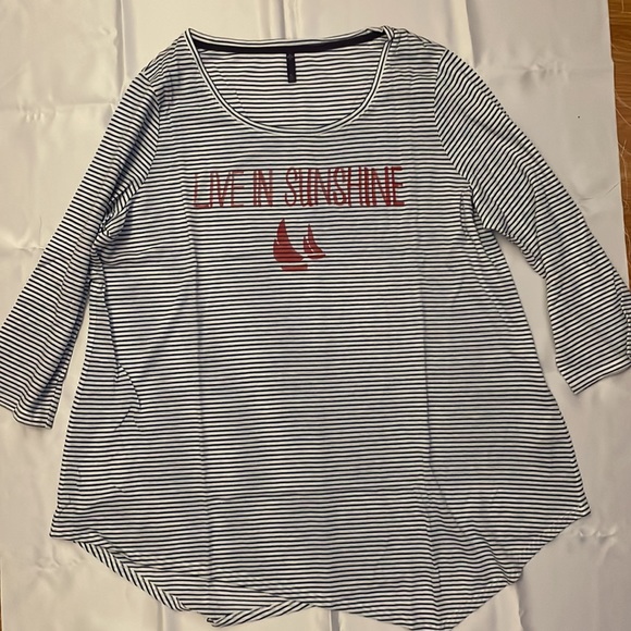 NYDJ Striped T-Shirt - Picture 3 of 3